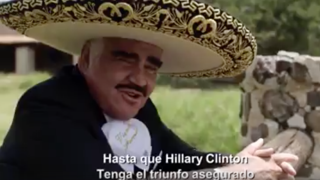 Vicente Fernández apoyo clinton