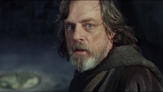 Luke Skywalker es el gran sorprendido con el poder de su nueva alumna.
