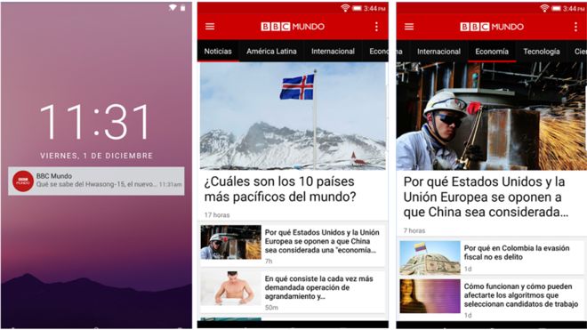 Recibe notificaciones con la nueva versión de la aplicación de BBC Mundo