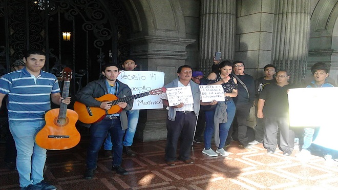 artistas protestan contra mineduc