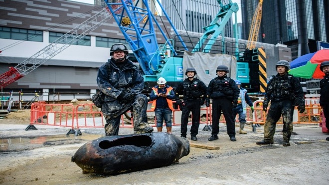 Hallan otra bomba de la Segunda Guerra Mundial en Hong Kong