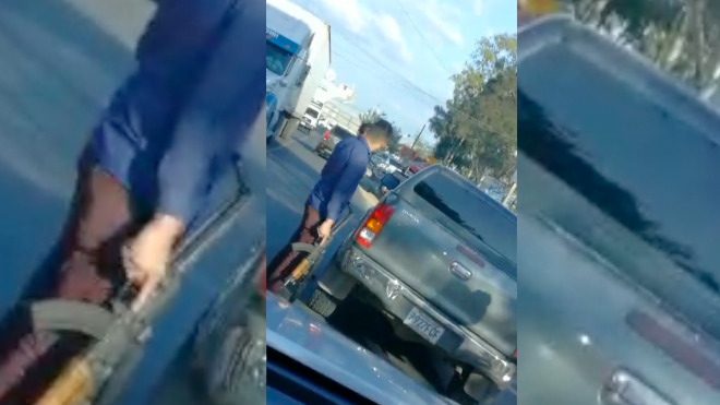 VIDEO #GuateReporta: Riñen por quién lleva la vía y se bajan armados hasta los dientes a pelear en Jutiapa