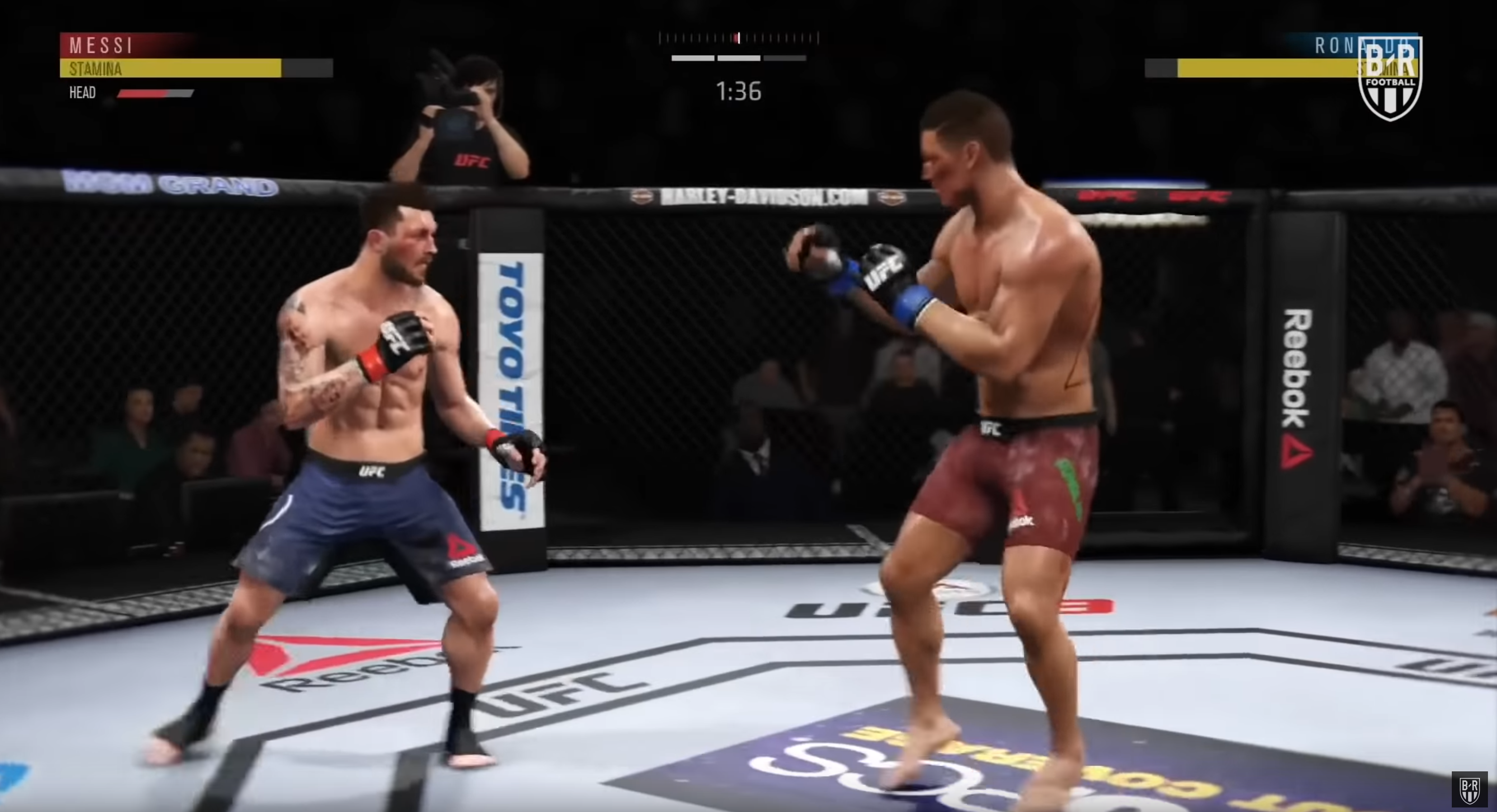 Messi y Cristiano se van a los puños, canal de youtube simula pelea al estilo de la UFC