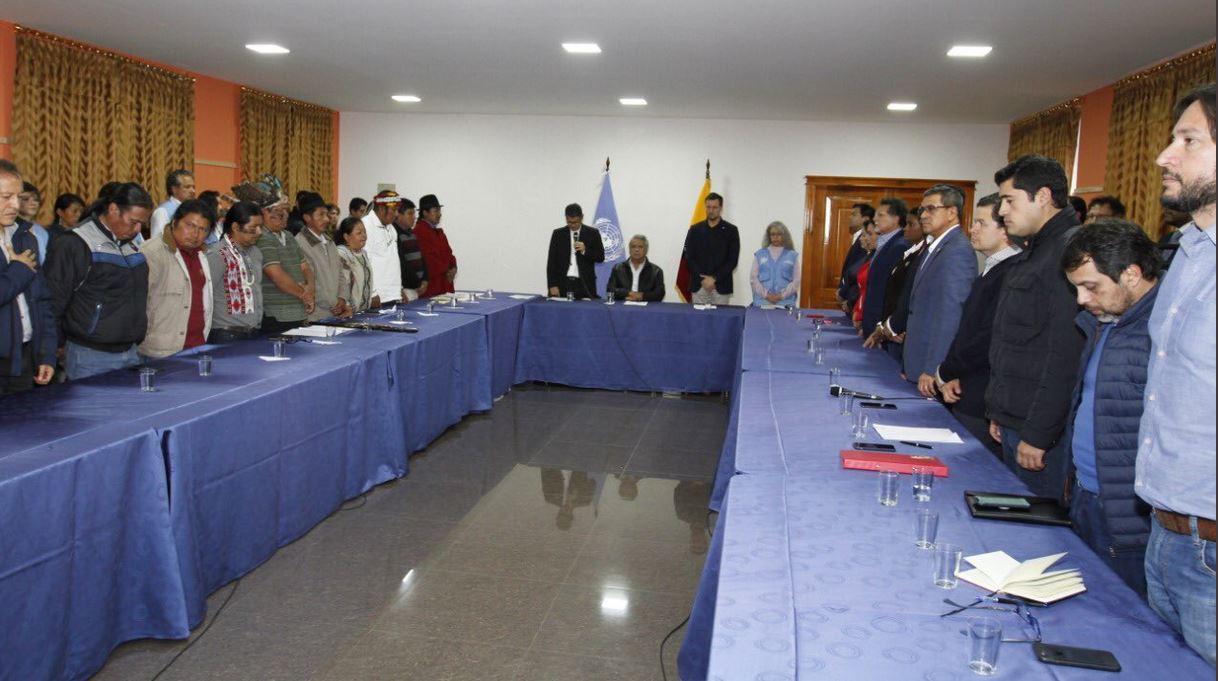 Protestas terminarán en Ecuador