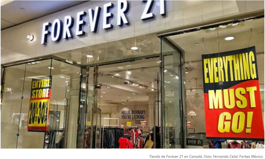 Forever 21 ya comenzó a cerrar tiendas por bancarrota… también en México