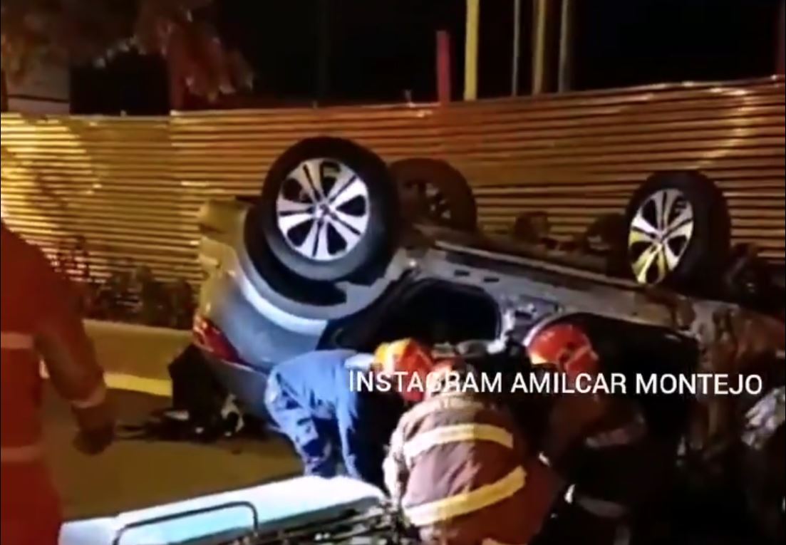 Cuatro accidentes de tránsito y un carro contra la vía en primeras horas del viernes 13