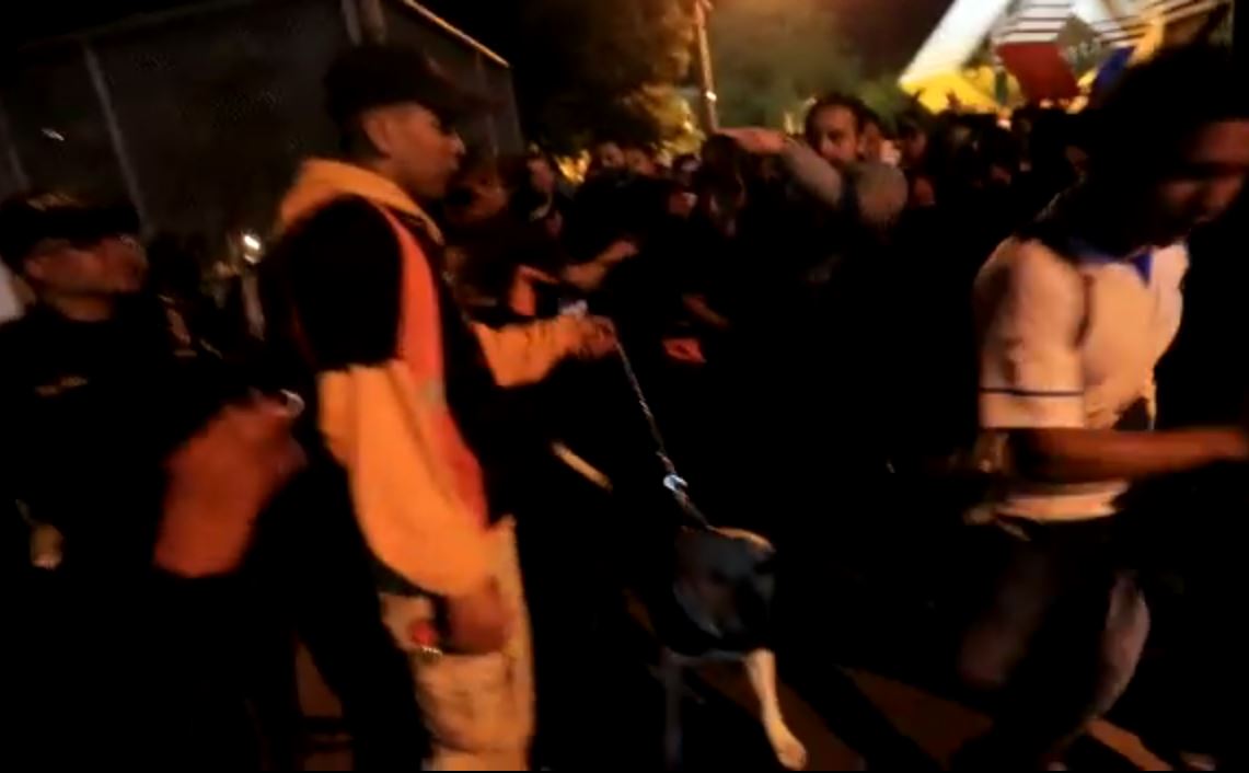 Video: Aficionados señalan a la seguridad del Clásico 309 de ordenar a perro que los atacara