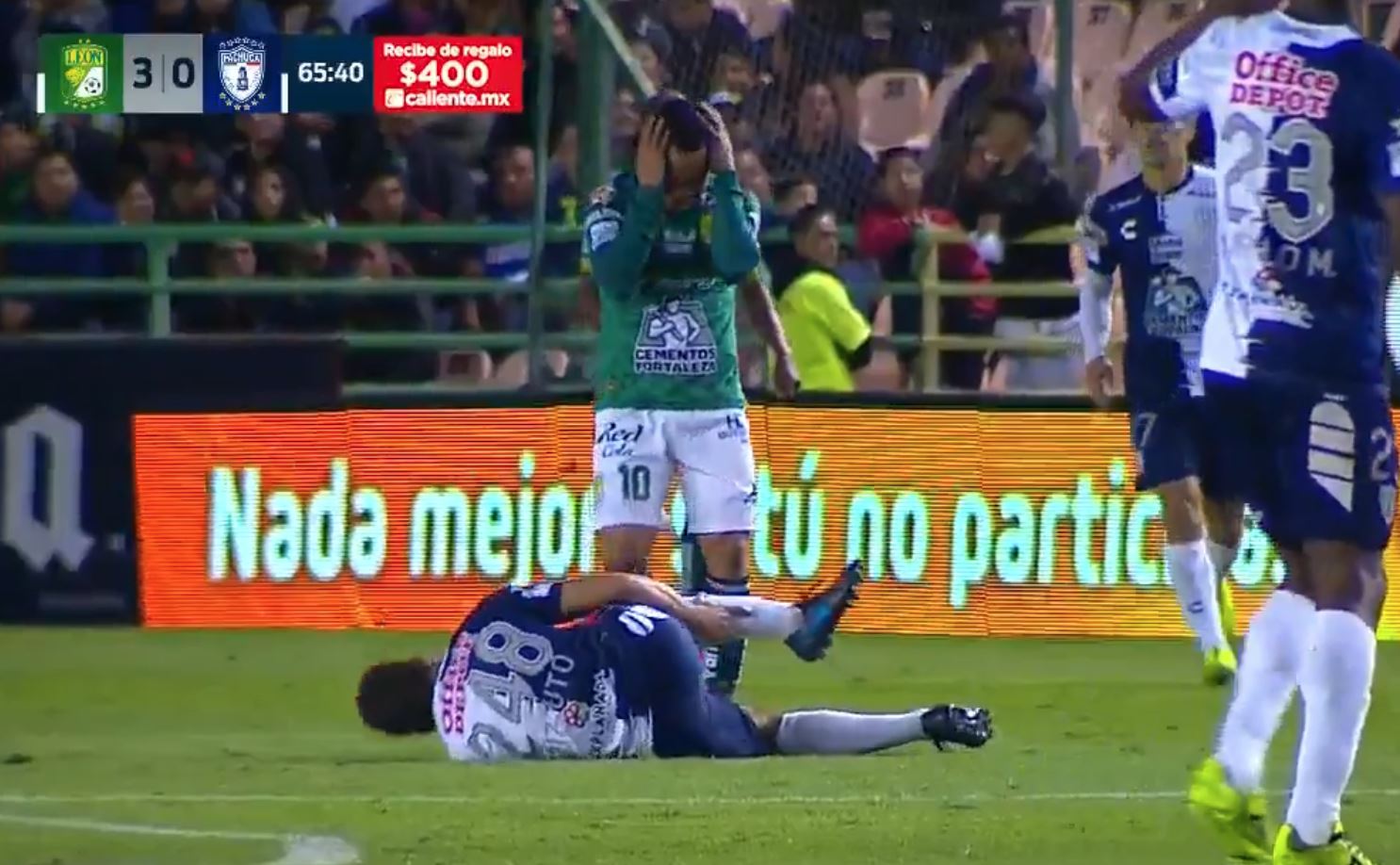 Video: Así fue la gravísima lesión que sufrió un jugador del C.F. Pachuca