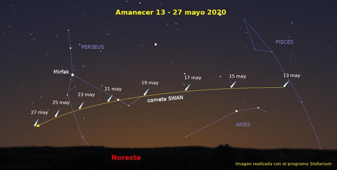Cometa Swan se prepara para ser visto desde la Tierra a partir de este 27 de mayo