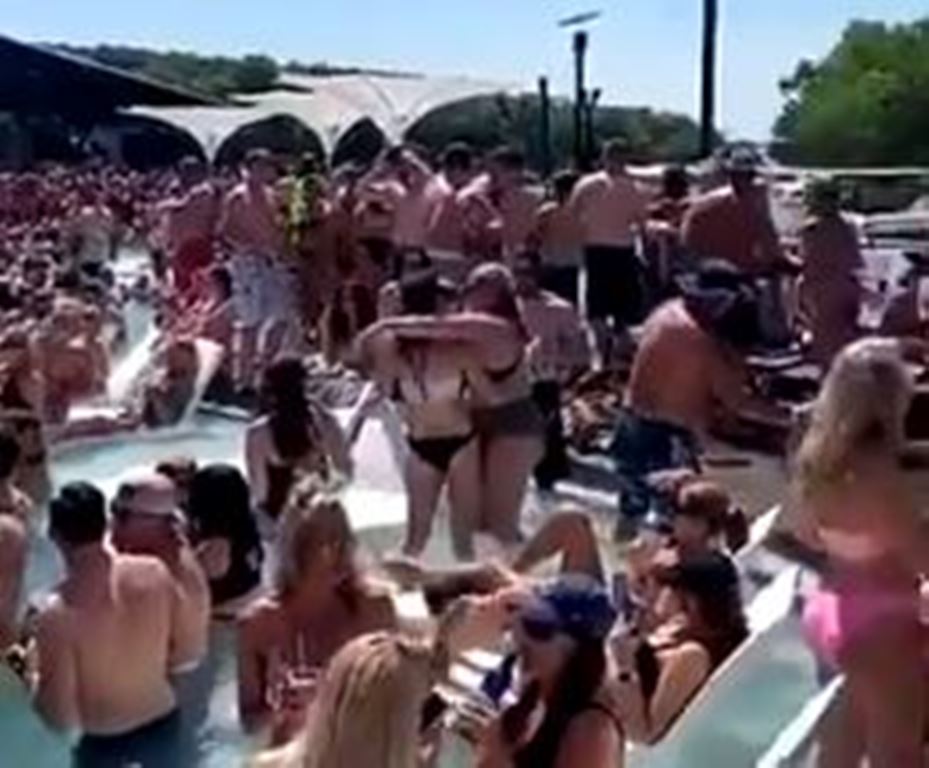 Video: Entre abrazos y bailes, estadounidenses abarrotan balnearios a pesar del coronavirus