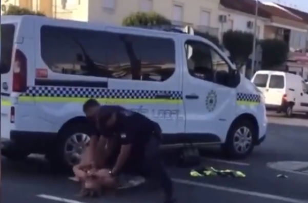 VIDEO | Una conductora genera polémica al bailar y forcejear con un policía luego de provocar un accidente