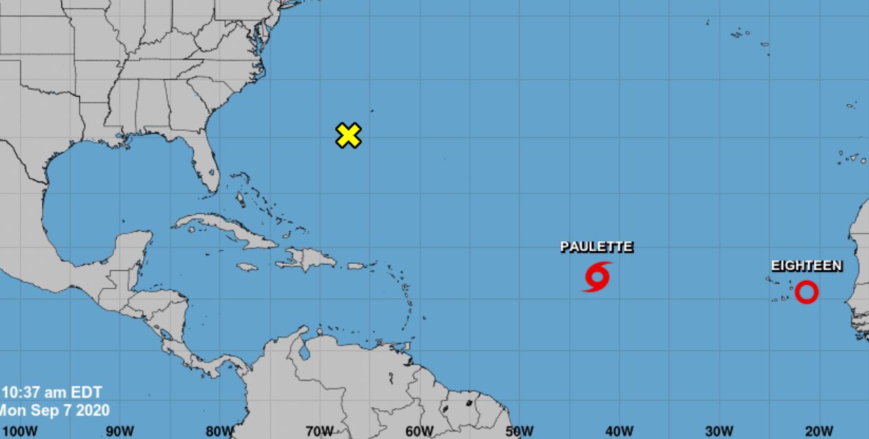 Monitorean dos depresiones tropicales en el Atlántico y una ya es la tormenta Paulette