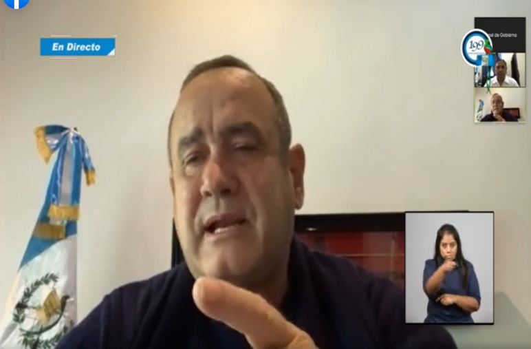 Alejandro Giammattei afirma sentirse bien ante el covid-19 y no se ausentará de sus funciones