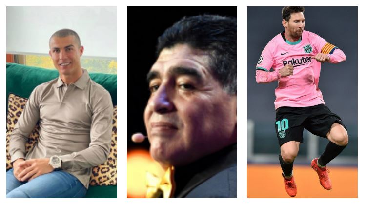 El dardo envenenado de Cristiano Ronaldo a Messi en la felicitación a Maradona en su cumpleaños