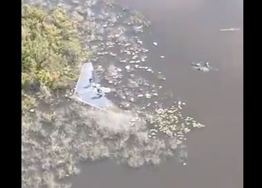 Localizan aeronave ilegal accidentada en la Laguna del Tigre, Petén