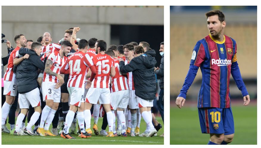 Messi expulsado, el Athletic se lleva la Supercopa de España y los memes destrozan al Barcelona