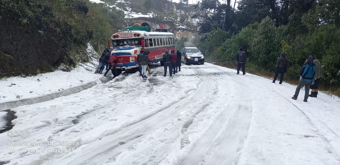Fotos: Así fue la granizada que cayó en Tacaná e Ixchiguán, San Marcos