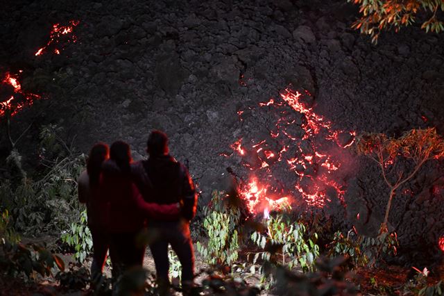 Erupción de lava en el Volcán Pacaya