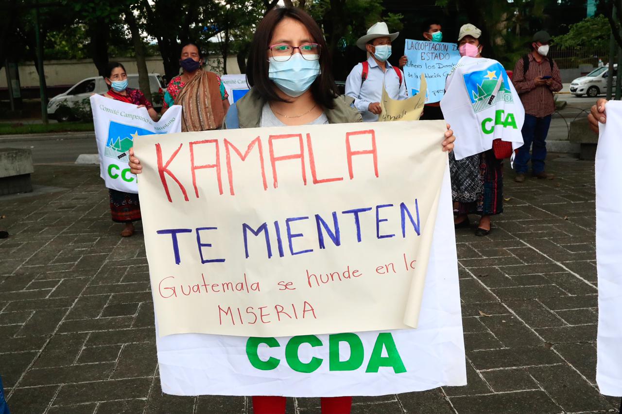 Visita de Kamala Harris a Guatemala origina manifestaciones