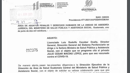 Por orden de juez, vacunan contra el covid-19 a un reo de la cárcel de Matamoros