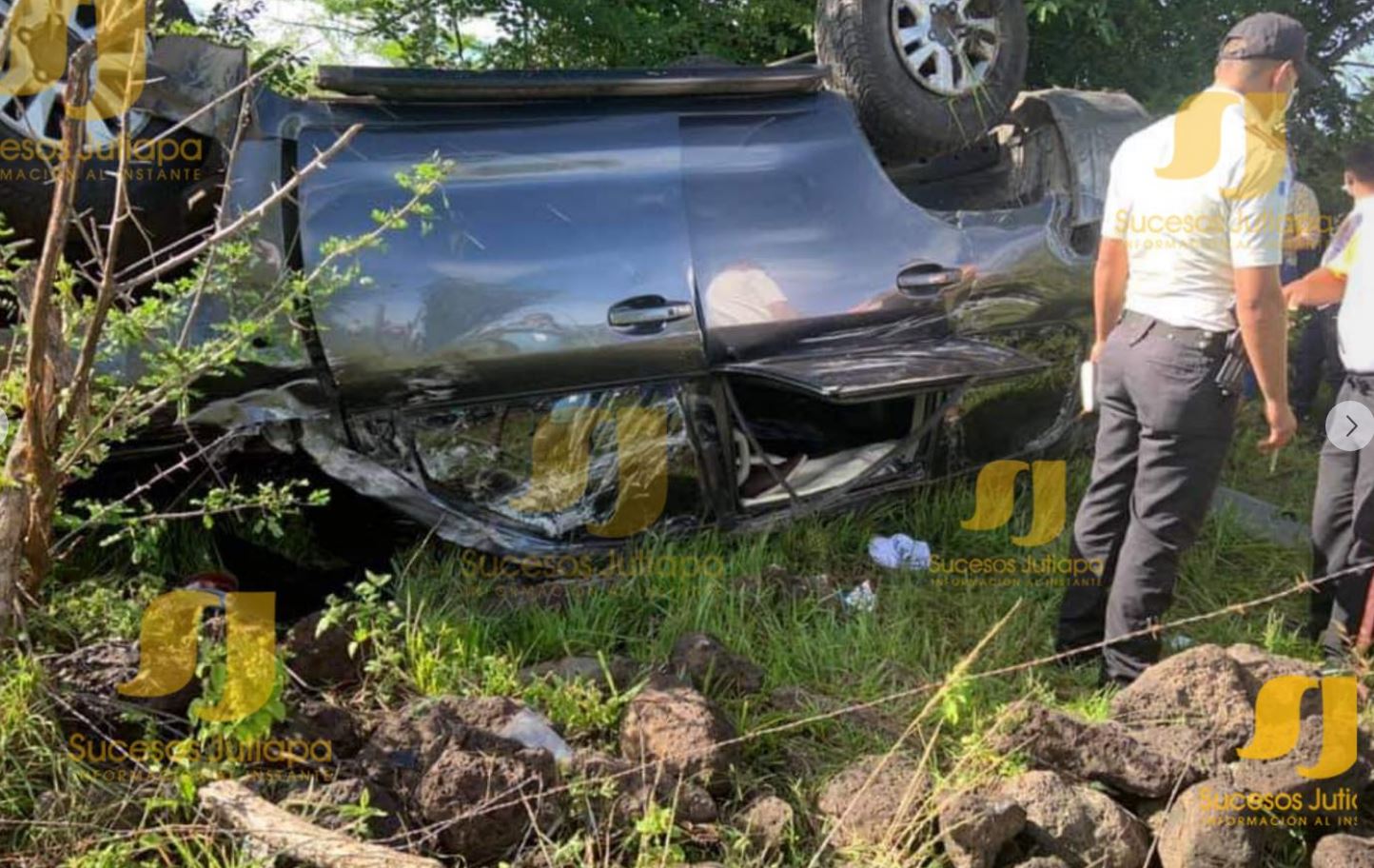 Alcalde de Quesada, Jutiapa resulta herido en accidente de tránsito, en el que murió su piloto