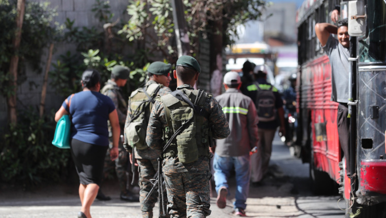 Ejército en las calles de Guatemala