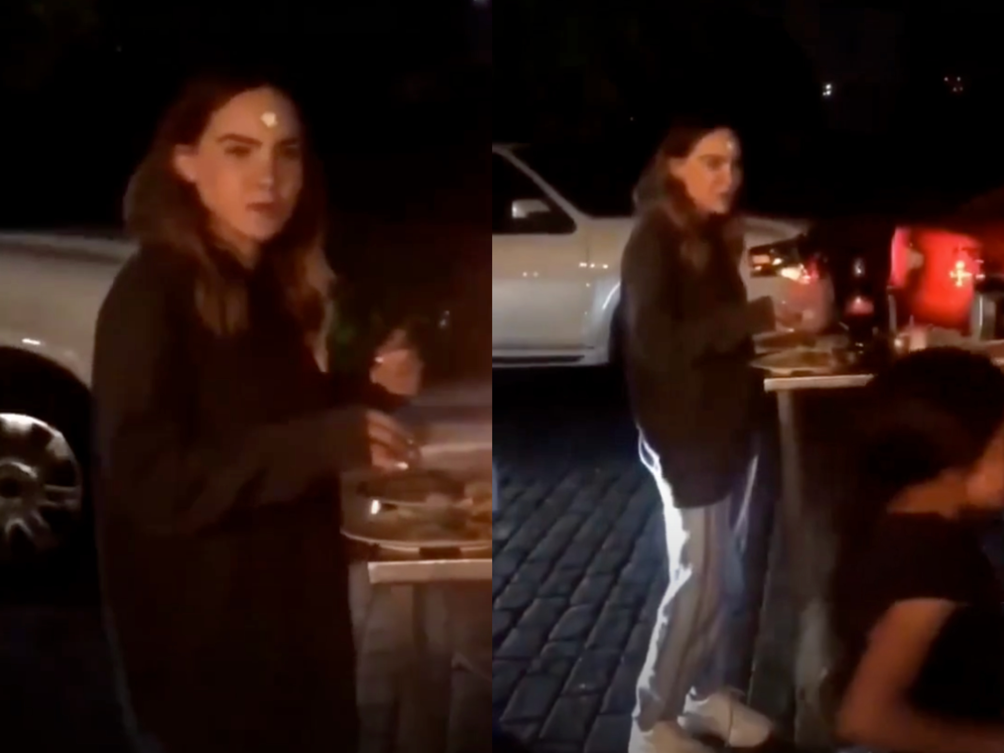 Video: Belinda accede a cuidar a una niña mientras come tacos y este momento se viraliza en internet