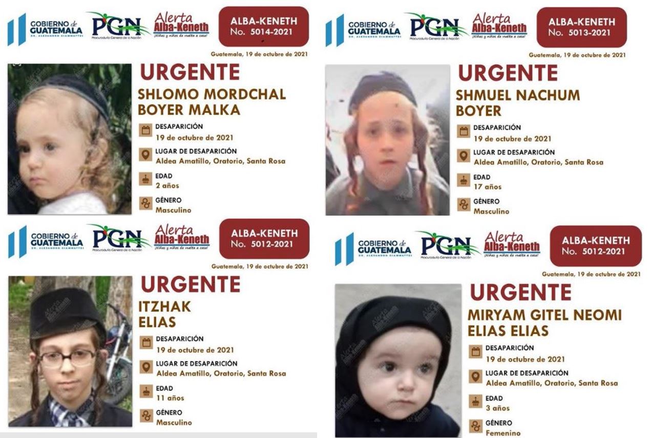 Cuatro niños judíos ortodoxos están desaparecidos y autoridades activan alertas Alba Keneth
