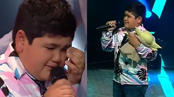 VIDEO | Niño participante en concurso de canto se pone nervioso y pide su Baby Yoda para cantar
