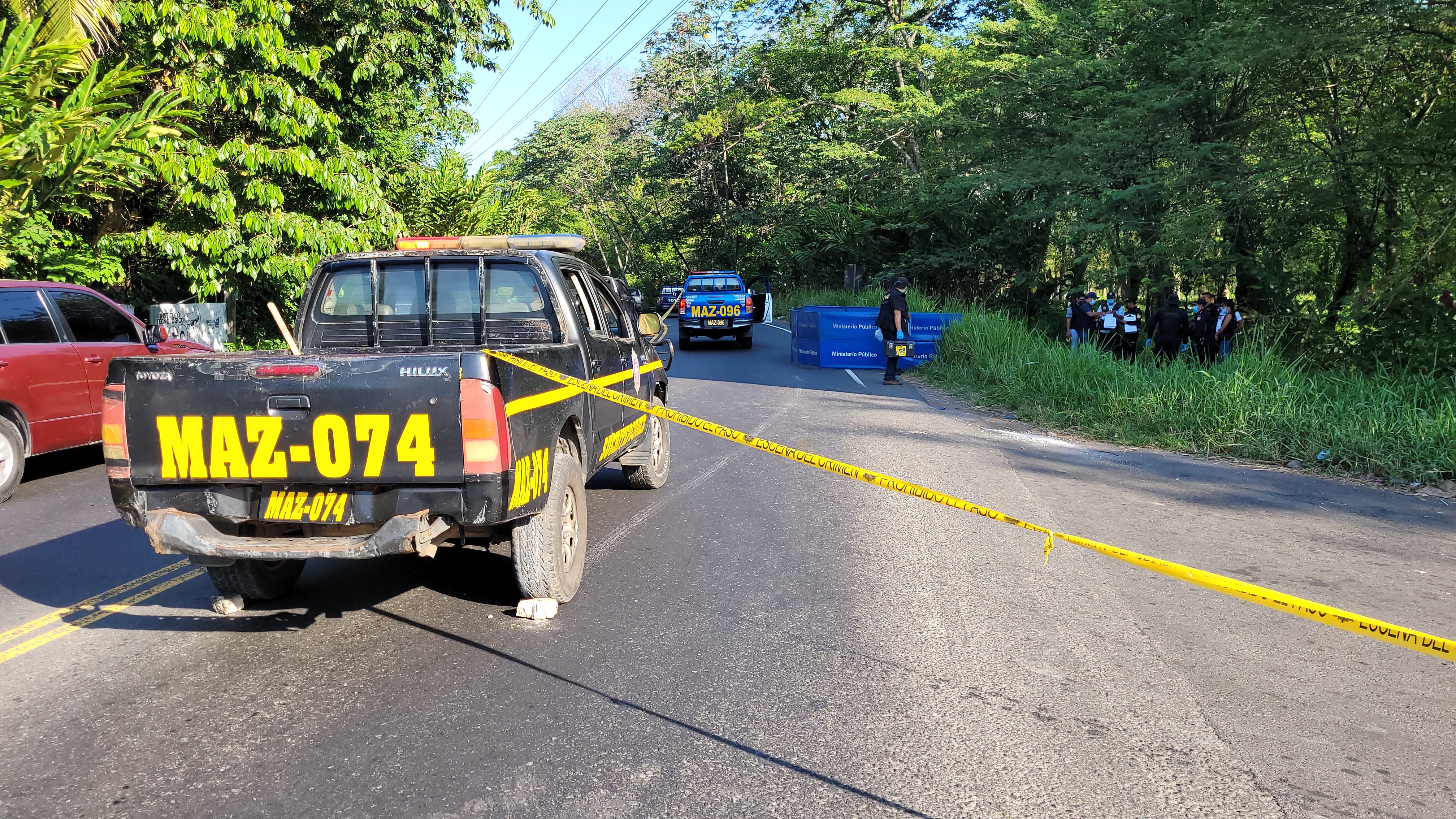 Hallan cadáveres torturados de dos hombres en ingreso a Mazatenango, Suchitepéquez