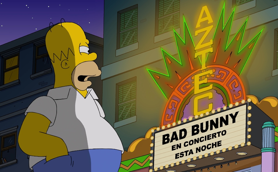 “Fue una señal”: Cibernautas afirman que Los Simpson predijeron el concierto de Bad Bunny en el Estadio Azteca