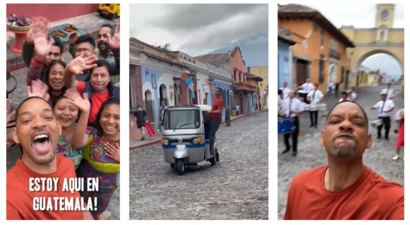 “Estoy aquí en Guatemala”: el tuc-tuc, el baile y el video lleno de color que Will Smith compartió sobre su viaje al país