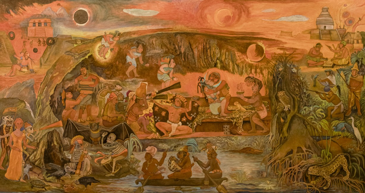 Mural ‘Xibalbá’ de la guatemalteca Rina Lazo llega al Palacio de Bellas Artes