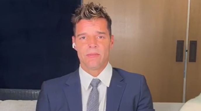Foto extraida de un video donde Ricky Martin da sus declaraciones