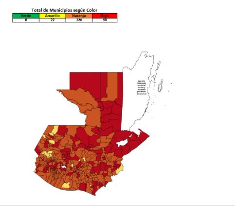 Semáforo de Alertas Covid-19: Salud reporta que 98 municipios están en rojo y 22 en amarillo
