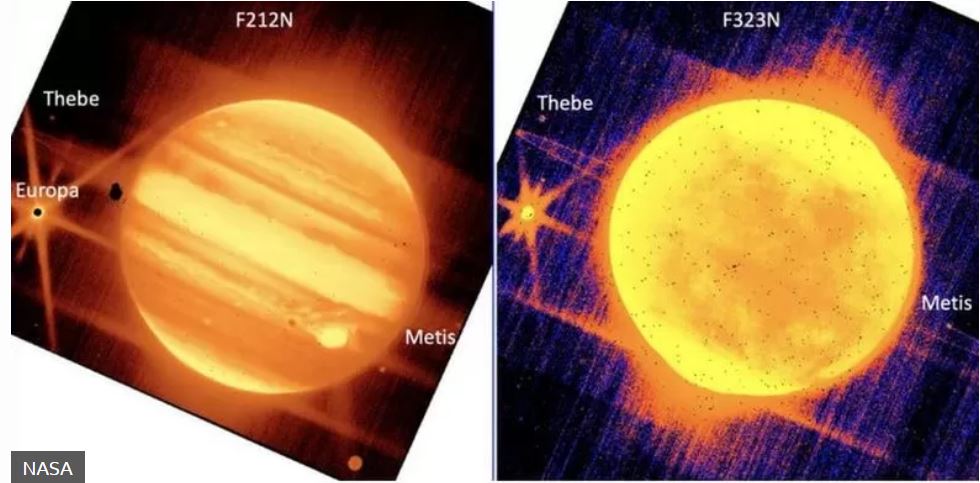Las fotos tomadas por el telescopio James Webb de Júpiter.