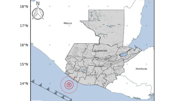 Insivumeh reporta temblor de 4.4 grados en el océano Pacífico