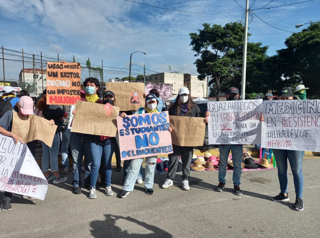 Universitarios y grupos sociales participan en marchas este 11 de agosto de 2022 en la capital