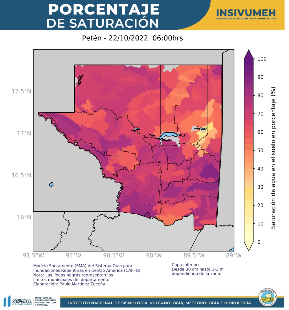 Nivel de alerta pasa de roja a amarilla, MSPAS. Atención con saturación de suelos y crecidas de ríos