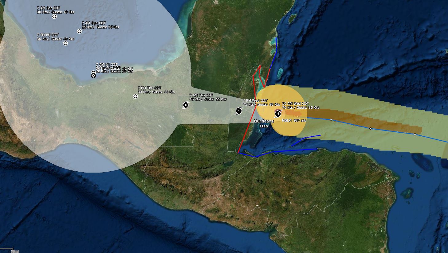 Aerolínea cancela vuelos desde y hacia Belice y Roatán debido a la llegada del huracán Lisa