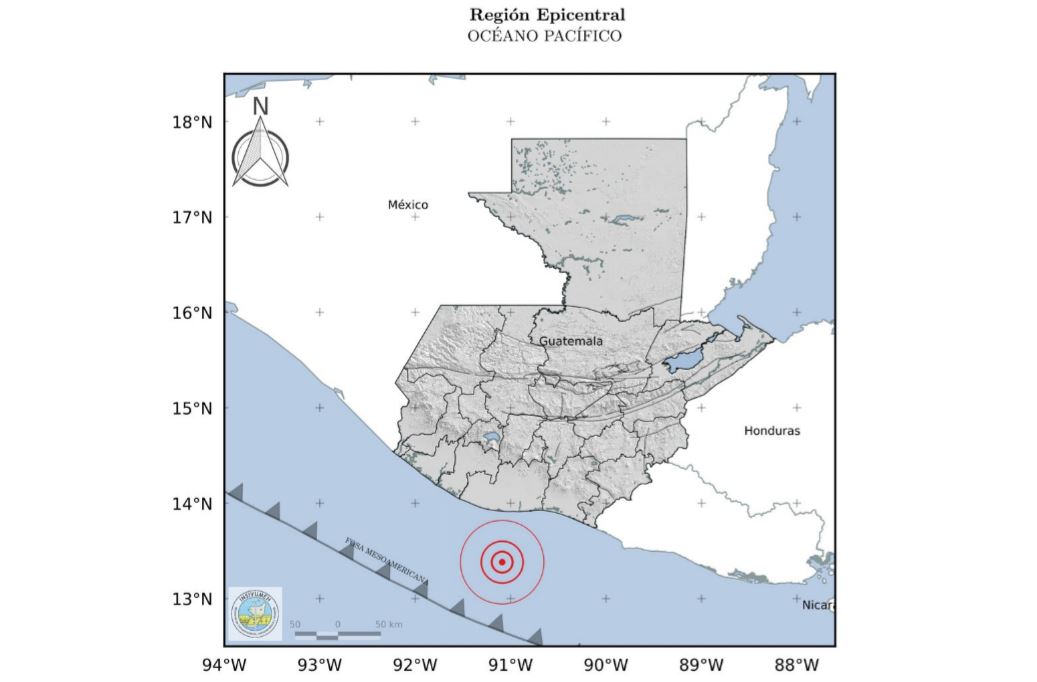Reportan temblor de 4.3 en el Pacífico de Guatemala (se registran 18 sismos en las últimas 24 horas)