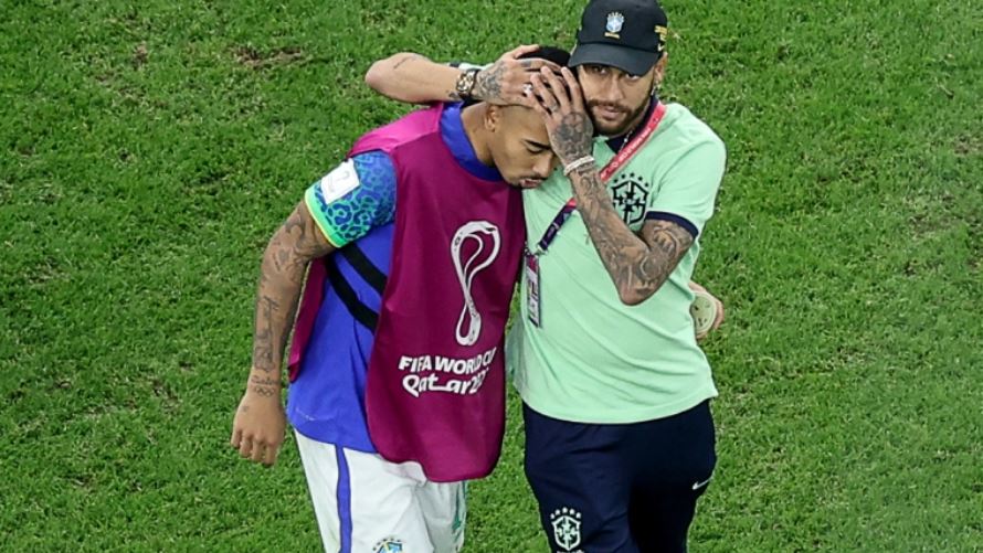 Alex Telles y Gabriel Jesús