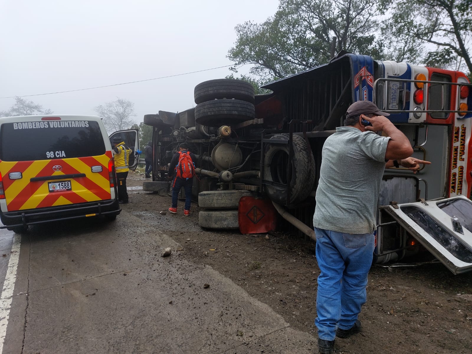 Accidente de autobús en la ruta Interamericana deja varios heridos