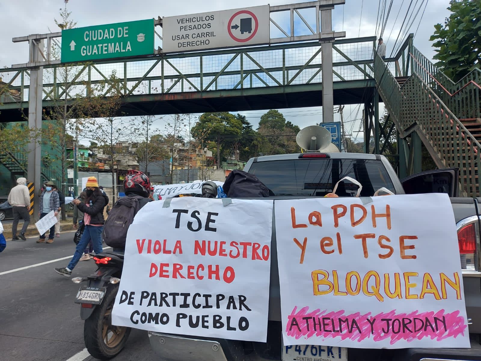 Bloqueos en carreteras: manifestantes toman varios puntos en Guatemala este 21 de febrero