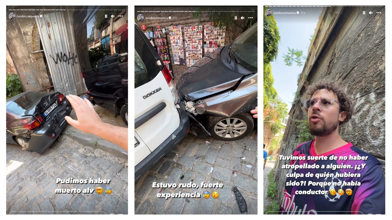 Así fue el percance automovilístico que sufrió Luisito Comunica en Turquía
