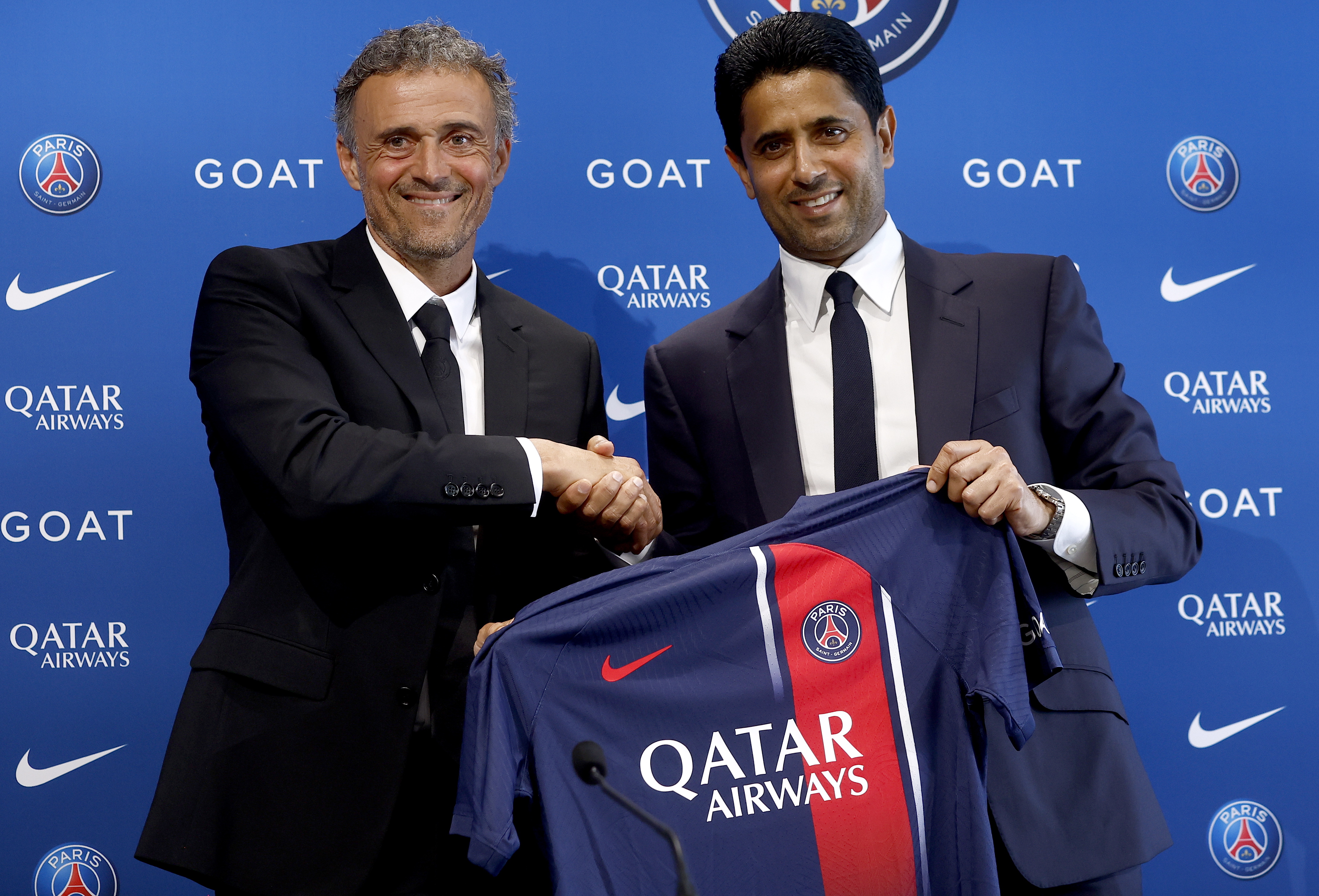 Luis Enrique y Nasser Al-Khelaïfi,