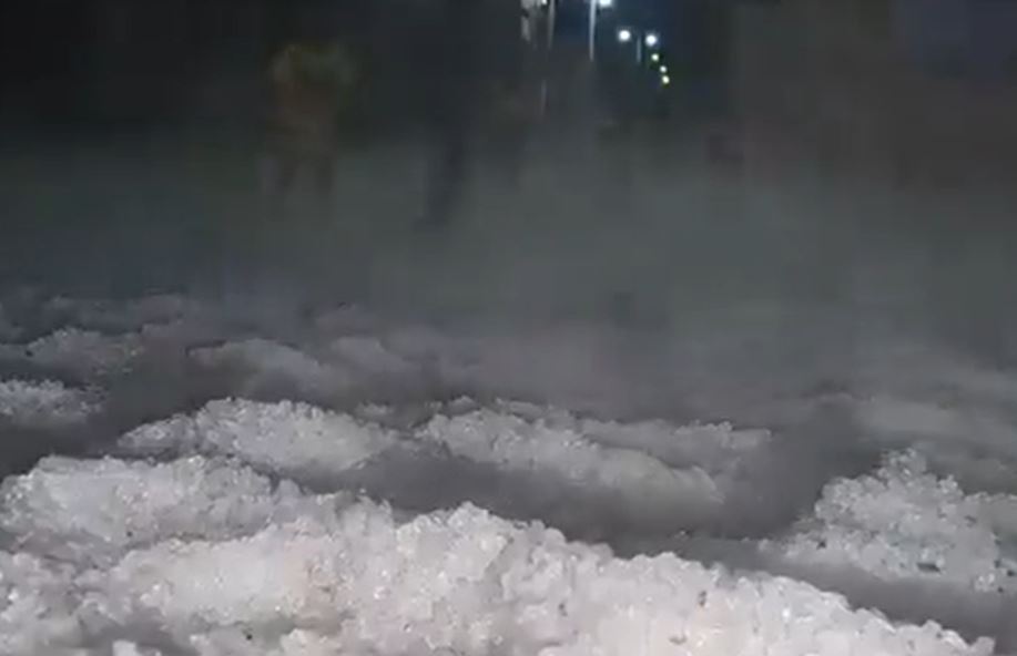 Granizo en El Tejar