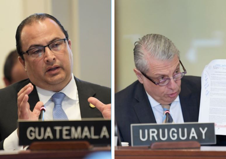 Guatemala y Uruguay y su momento tenso en la sesión de la OEA por la situación política y electoral en el país