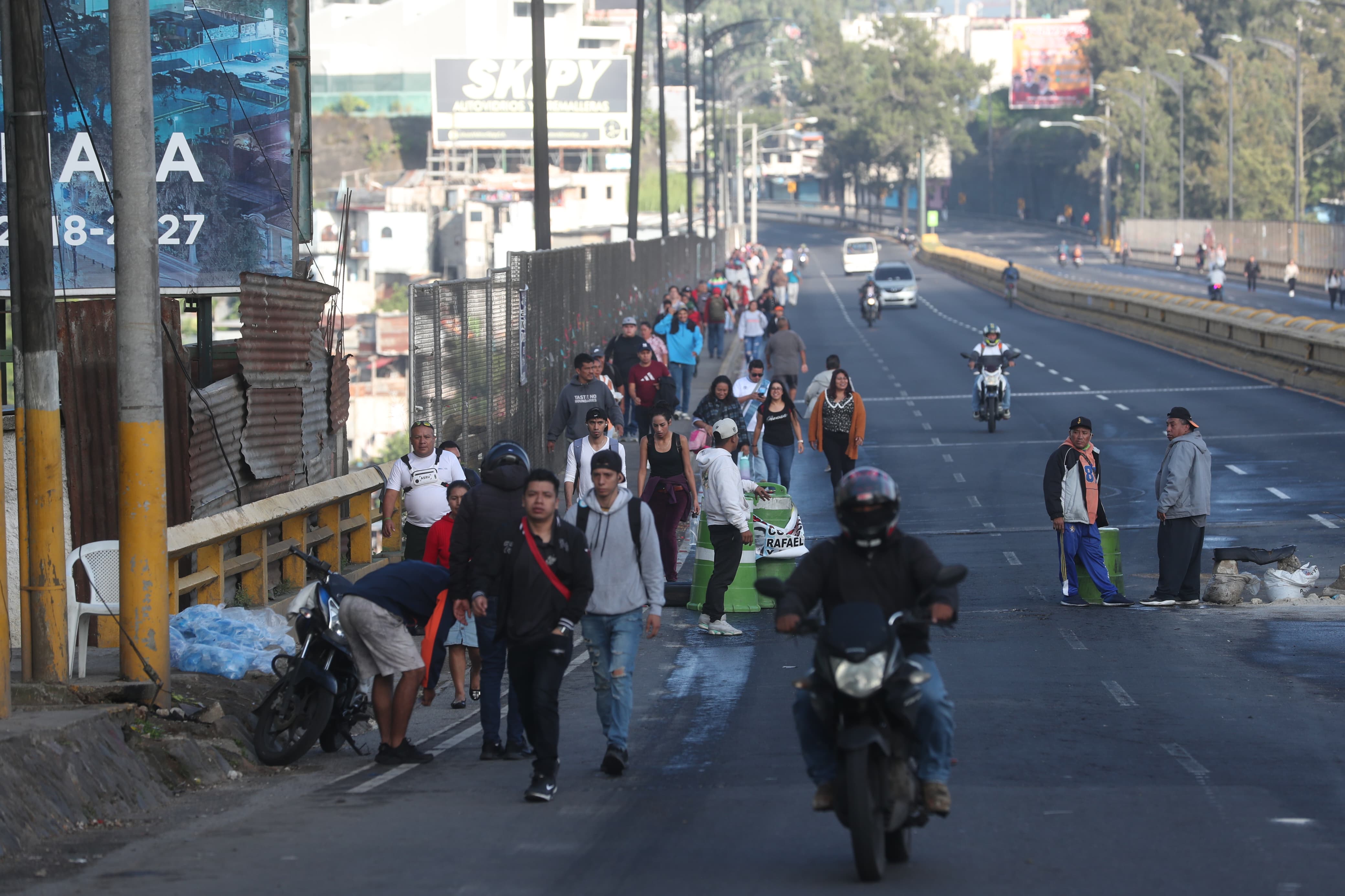 Bloqueos en Guatemala: habilitan el paso en varias rutas del área metropolitana este 13 de octubre