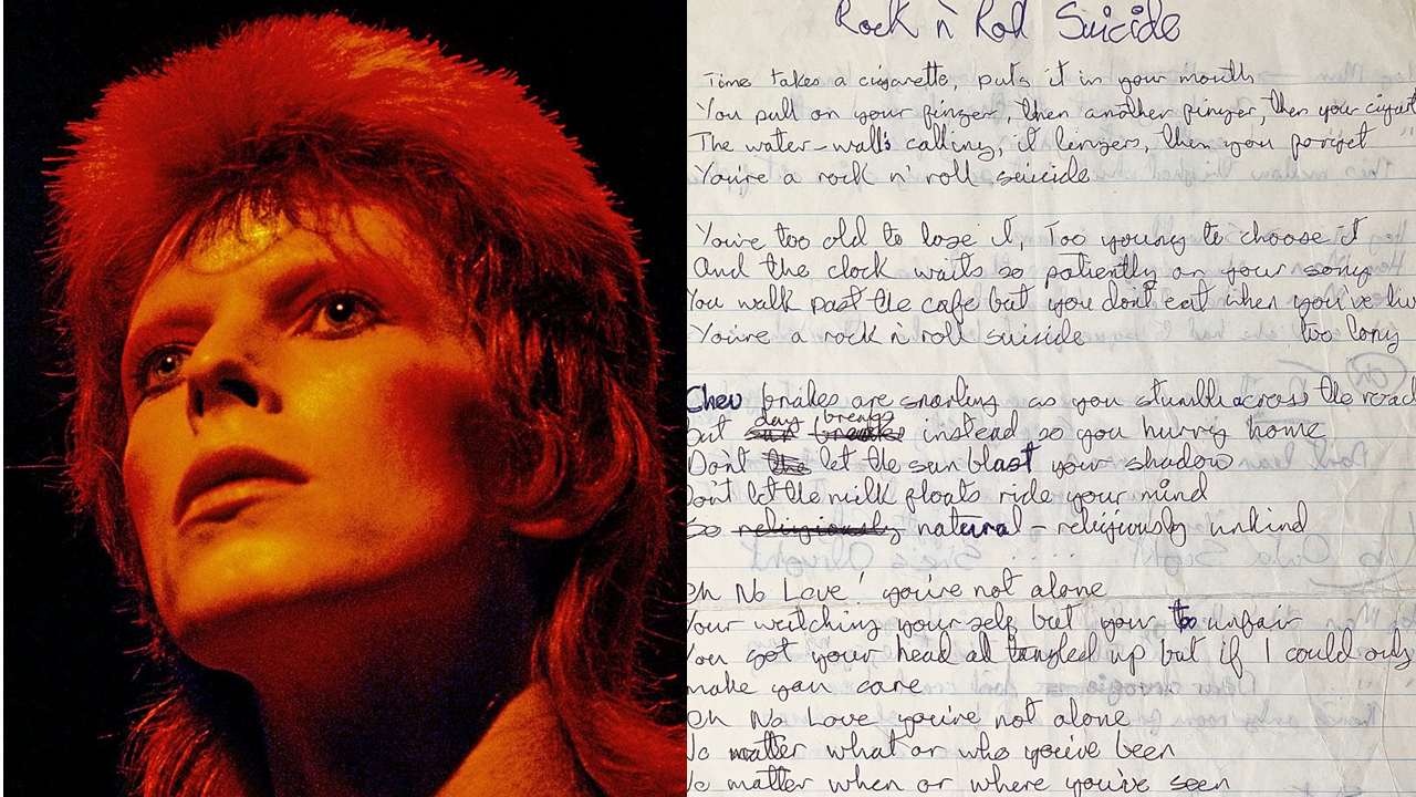 Un manuscrito de 1972 escrito por David Bowie será vendido por más de 120 mil dólares